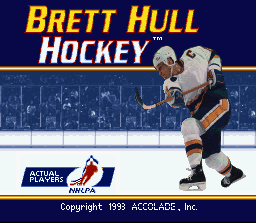 Brett Hull Hockey (Europe) Title Screen